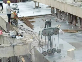 绳据切割拆除基坑支撑梁，基坑静力拆除技术